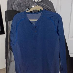 Lululemon large Blue long-sleeve tee